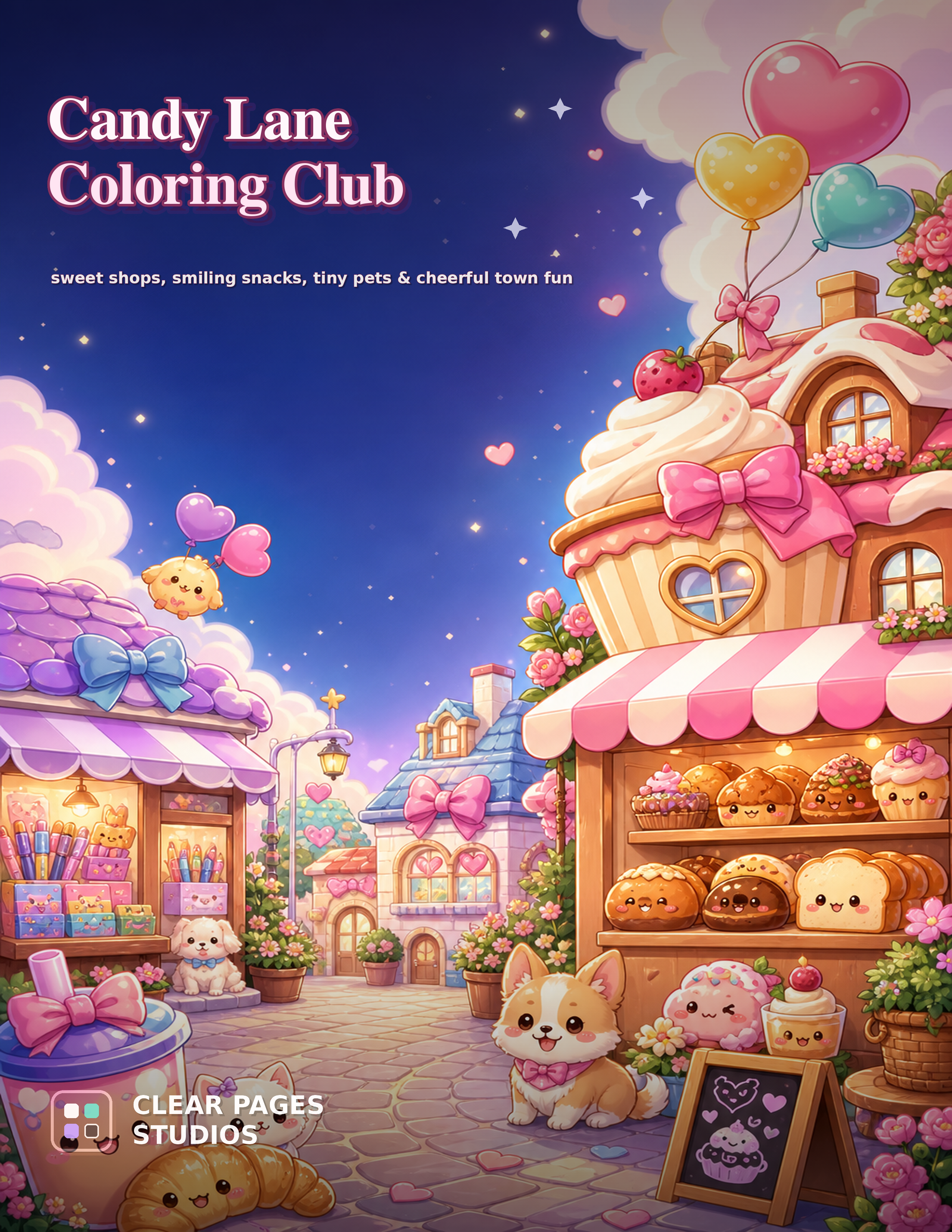 Candy Lane Coloring Club printable coloring book cover
