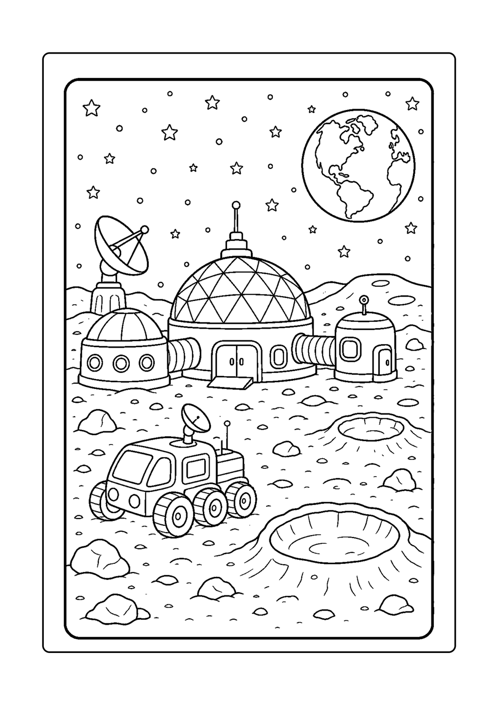 Color the Cosmos: Planets and Moons sample coloring page 2