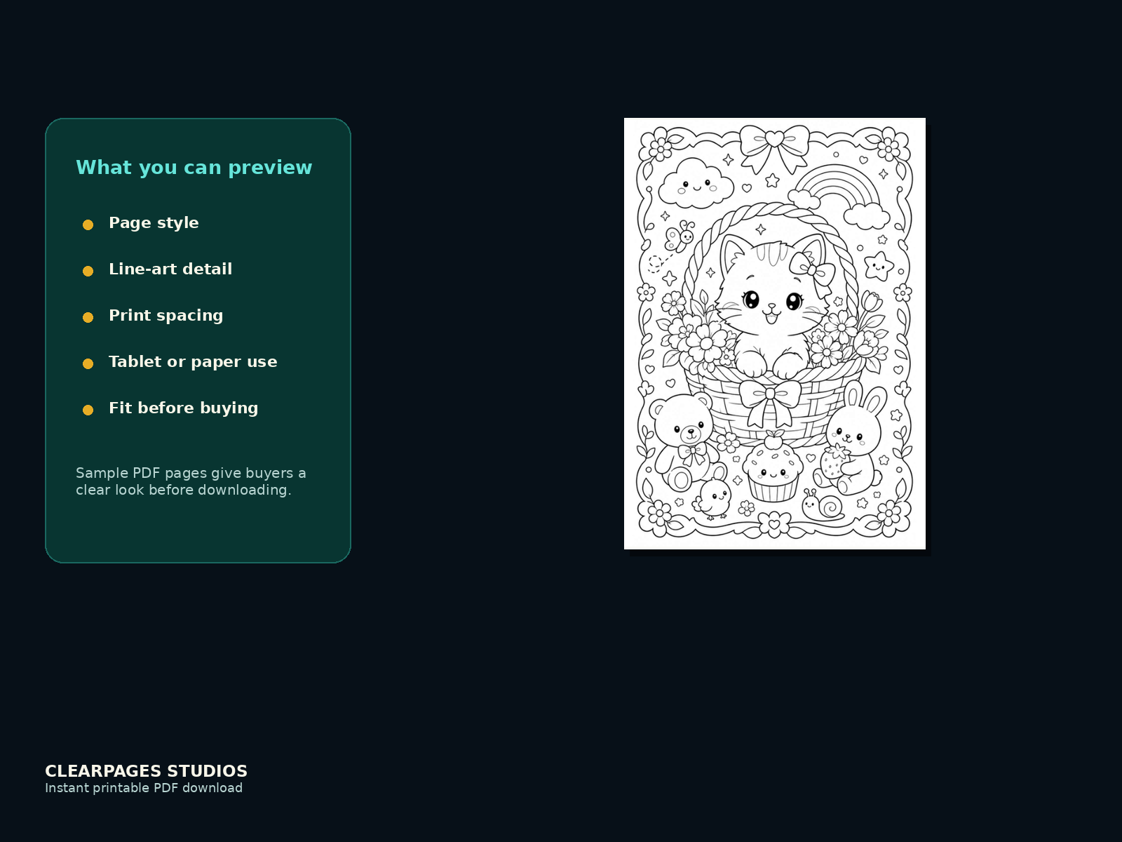 First Pages for Little Hands — ClearPages preview: close-up page preview